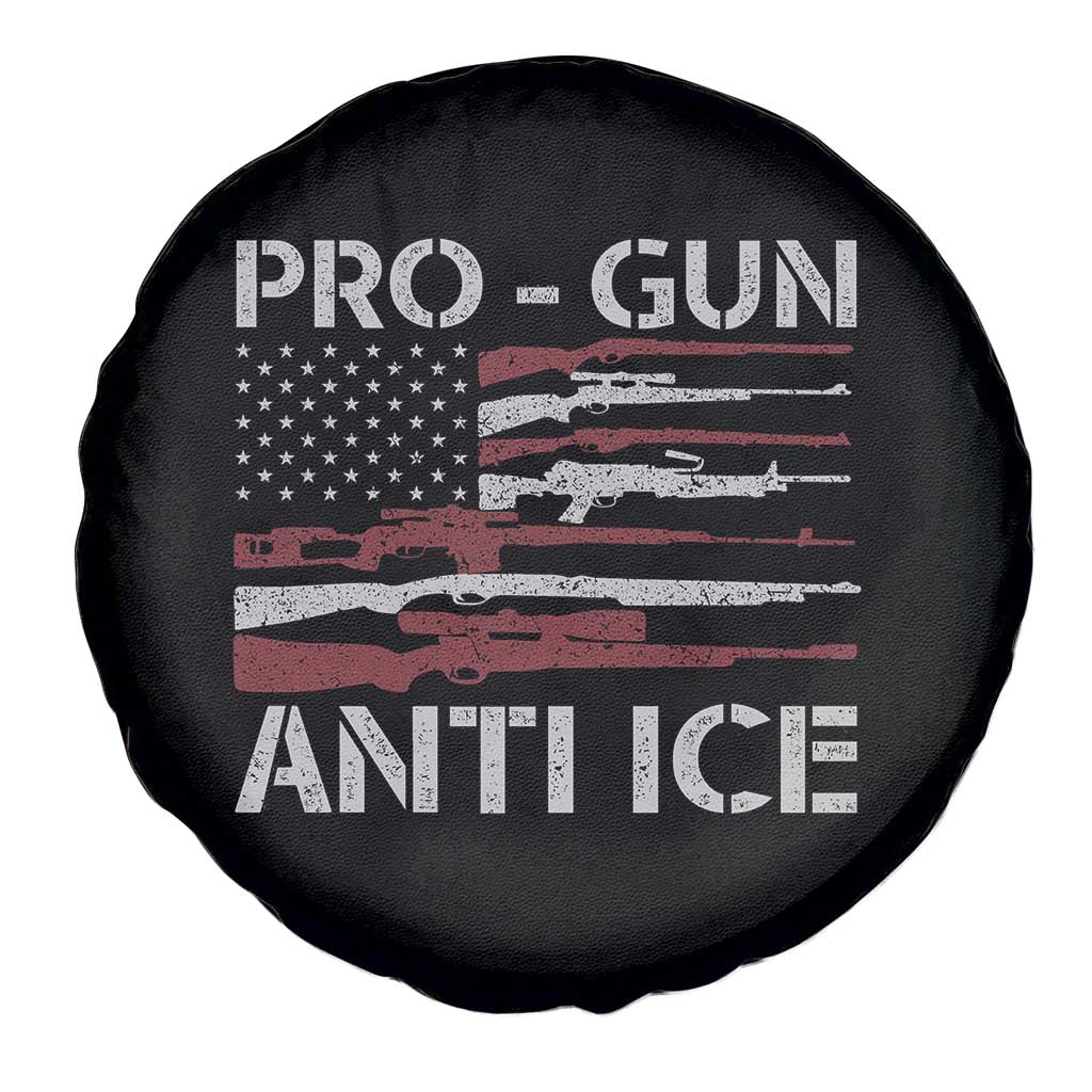 Pro Gun Anti Ice Spare Tire Cover Vintage American Flag 2nd Amendment Support TS11 Print Your Wear