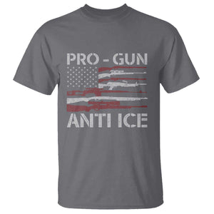 Pro Gun Anti Ice T Shirt Vintage American Flag 2nd Amendment Support TS11 Charcoal Print Your Wear