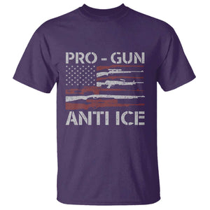 Pro Gun Anti Ice T Shirt Vintage American Flag 2nd Amendment Support TS11 Purple Print Your Wear