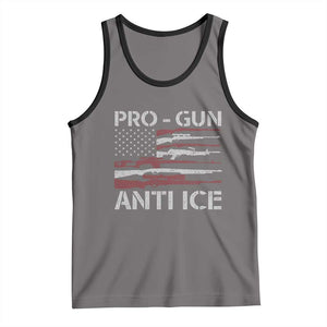 Pro Gun Anti Ice Tank Top Vintage American Flag 2nd Amendment Support TS11 Deep Heather Black Print Your Wear