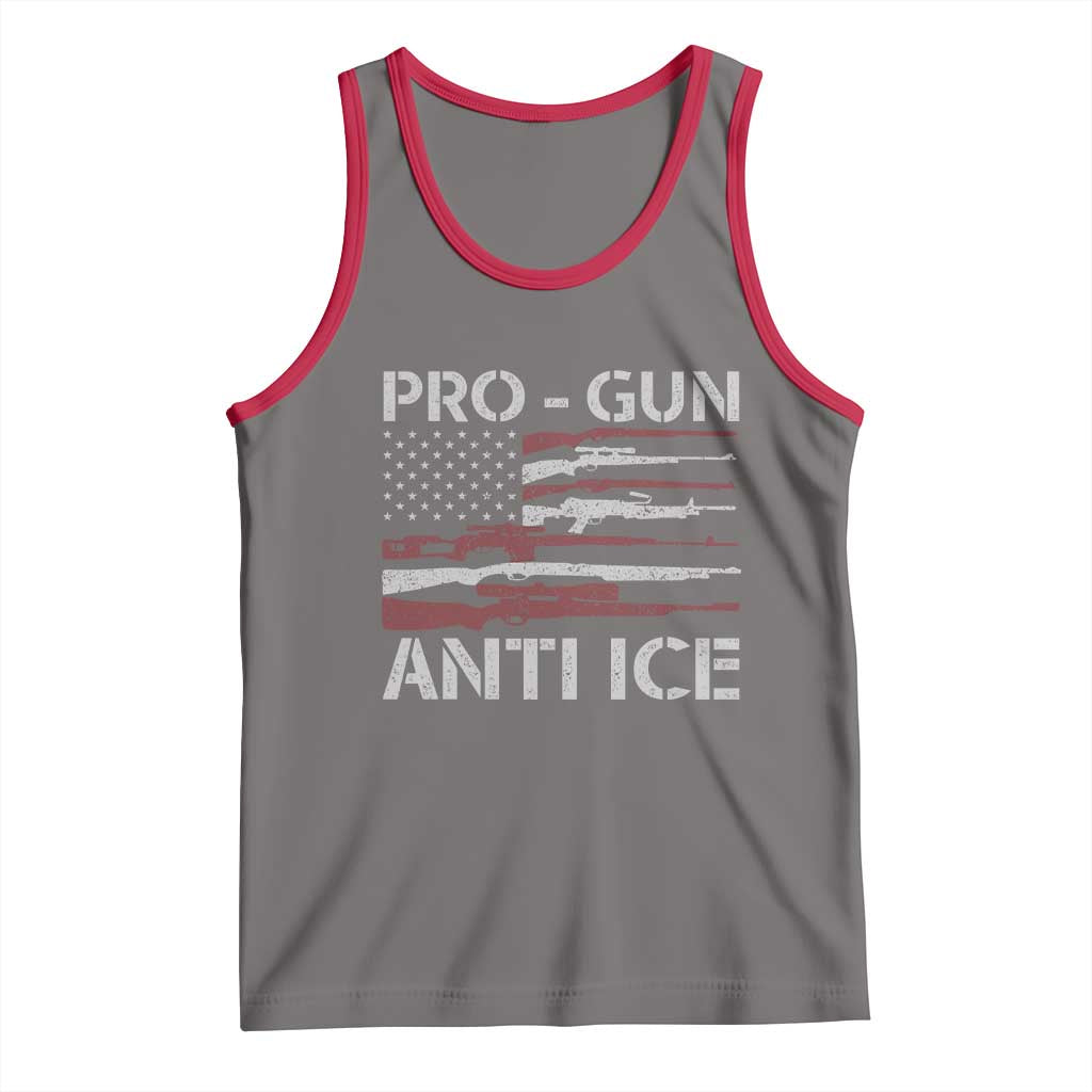 Pro Gun Anti Ice Tank Top Vintage American Flag 2nd Amendment Support TS11 Deep Heather Red Print Your Wear