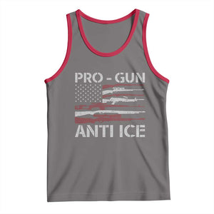 Pro Gun Anti Ice Tank Top Vintage American Flag 2nd Amendment Support TS11 Deep Heather Red Print Your Wear