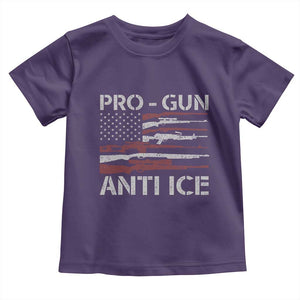 Pro Gun Anti Ice Toddler T Shirt Vintage American Flag 2nd Amendment Support TS11 Purple Print Your Wear