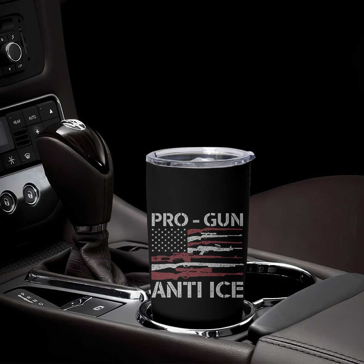 Pro Gun Anti Ice Tumbler Cup Vintage American Flag 2nd Amendment Support TS11 Print Your Wear