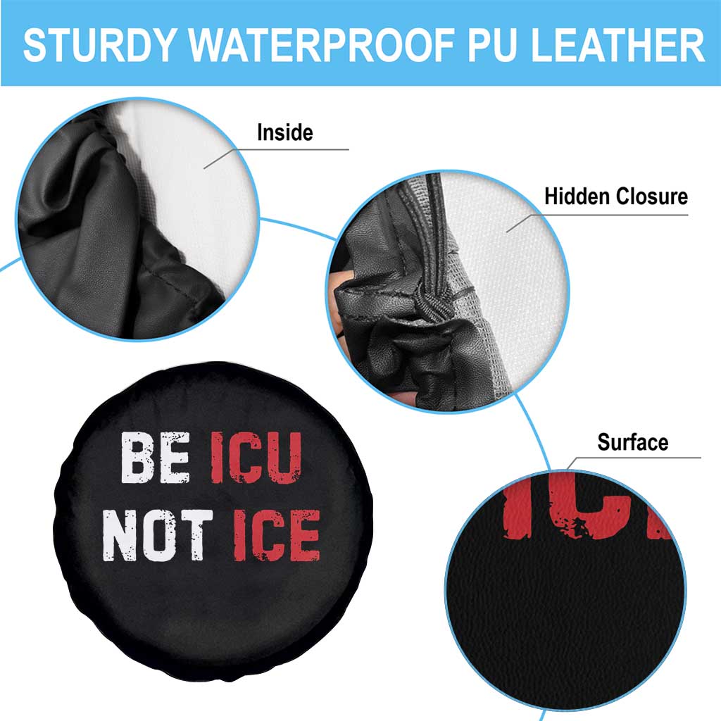Be ICU Not ICE Spare Tire Cover Alex Pretti Memorial Tribute Minneapolis 2026 TS11 Print Your Wear