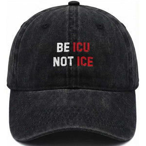 Be ICU Not ICE Washed Cotton Baseball Cap Alex Pretti Memorial Tribute Minneapolis 2026 TS11 Print Your Wear