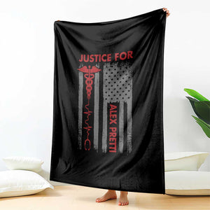 Justice For Alex Pretti Throw Blanket Minneapolis Tribute 2026 ICU Nurse American Flag TS11 Print Your Wear