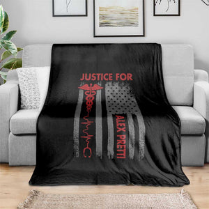 Justice For Alex Pretti Throw Blanket Minneapolis Tribute 2026 ICU Nurse American Flag TS11 Print Your Wear