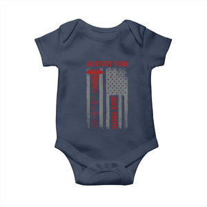 Justice For Alex Pretti Baby Onesie Minneapolis Tribute 2026 ICU Nurse American Flag TS11 Navy Print Your Wear