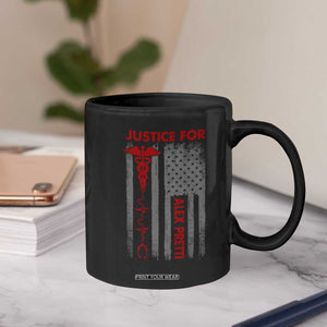 Justice For Alex Pretti Coffee Mug Minneapolis Tribute 2026 ICU Nurse American Flag TS11 Print Your Wear
