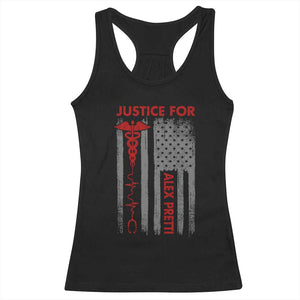 Justice For Alex Pretti Racerback Tank Top Minneapolis Tribute 2026 ICU Nurse American Flag TS11 Black Print Your Wear