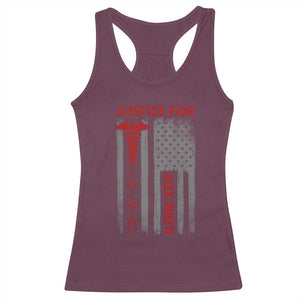 Justice For Alex Pretti Racerback Tank Top Minneapolis Tribute 2026 ICU Nurse American Flag TS11 Maroon Print Your Wear