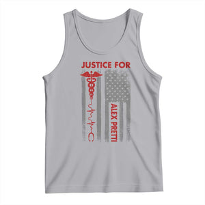 Justice For Alex Pretti Tank Top Minneapolis Tribute 2026 ICU Nurse American Flag TS11 Athletic Heather Print Your Wear