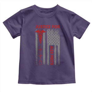 Justice For Alex Pretti Toddler T Shirt Minneapolis Tribute 2026 ICU Nurse American Flag TS11 Purple Print Your Wear