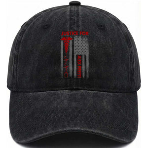 Justice For Alex Pretti Washed Cotton Baseball Cap Minneapolis Tribute 2026 ICU Nurse American Flag TS11 Print Your Wear