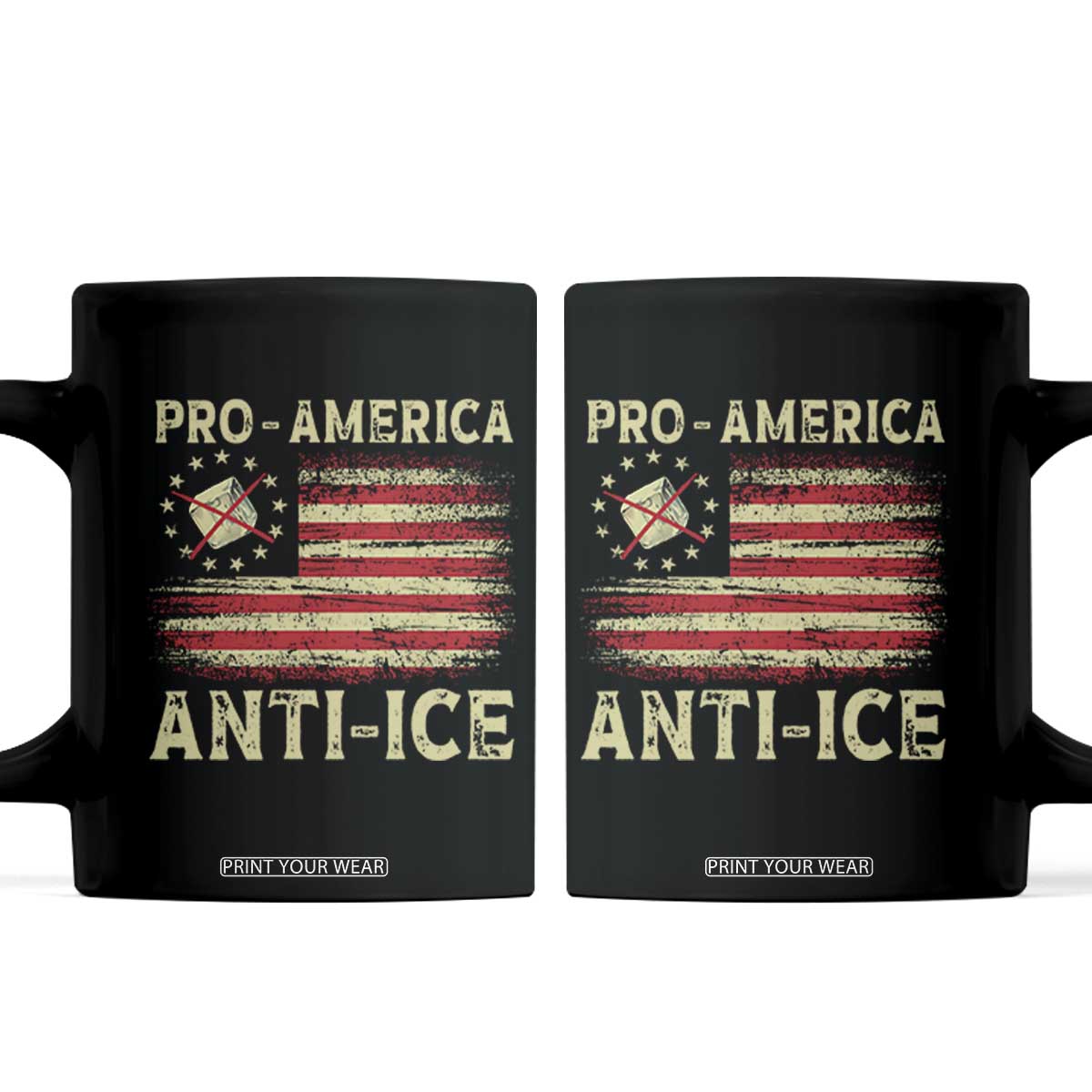 Pro American Anti Ice Coffee Mug Resist Protest Support Immigrants Refugee TS11 Black Print Your Wear