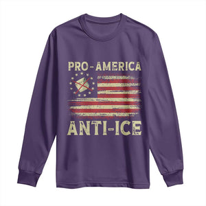 Pro American Anti Ice Long Sleeve Shirt Resist Protest Support Immigrants Refugee TS11 Purple Print Your Wear