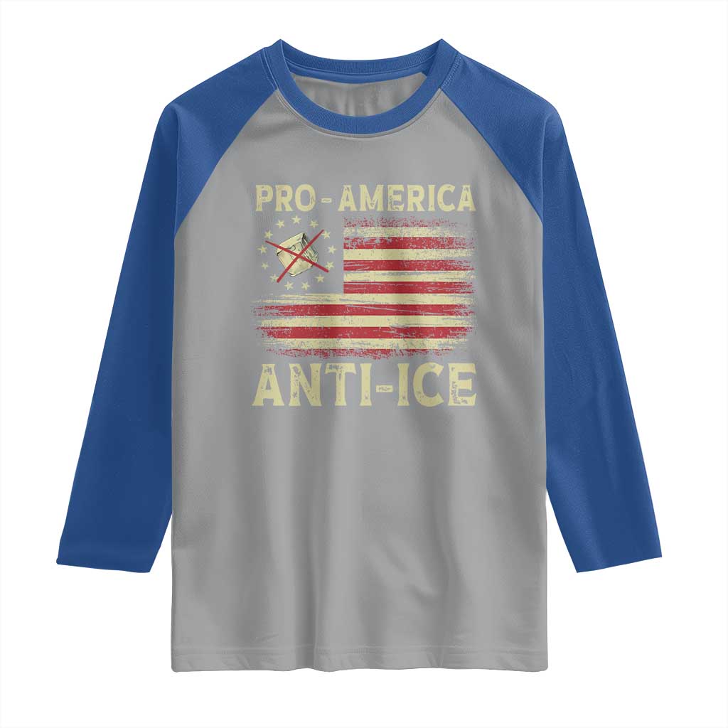 Pro American Anti Ice Raglan Shirt Resist Protest Support Immigrants Refugee TS11 Sport Gray Royal Print Your Wear