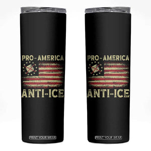 Pro American Anti Ice Skinny Tumbler Resist Protest Support Immigrants Refugee TS11 Black Print Your Wear