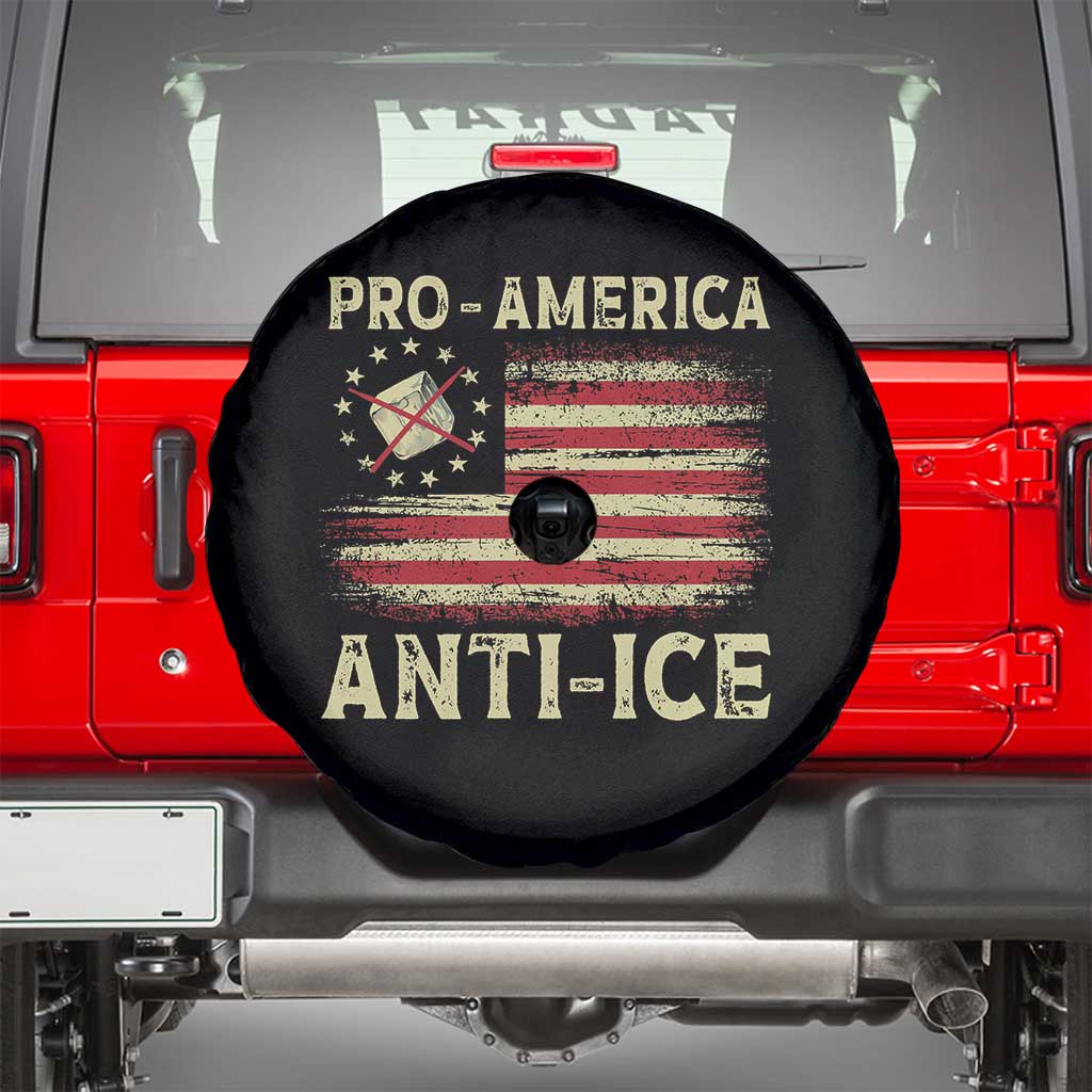Pro American Anti Ice Spare Tire Cover Resist Protest Support Immigrants Refugee TS11 Black Print Your Wear
