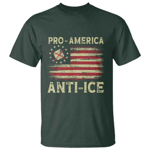 Pro American Anti Ice T Shirt - Resist Protest Support Immigrants Refugee Tee TS11 Dark Forest Green Print Your Wear