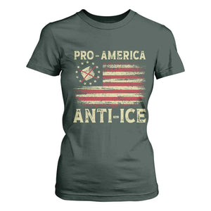 Pro American Anti Ice T Shirt For Women Resist Protest Support Immigrants Refugee TS11 Dark Forest Green Print Your Wear
