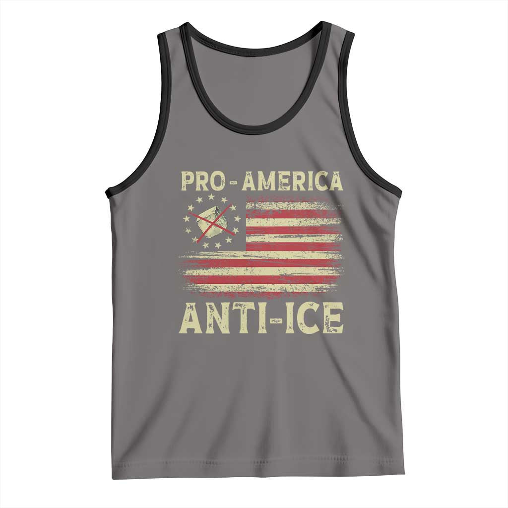 Pro American Anti Ice Tank Top Resist Protest Support Immigrants Refugee TS11 Deep Heather Black Print Your Wear