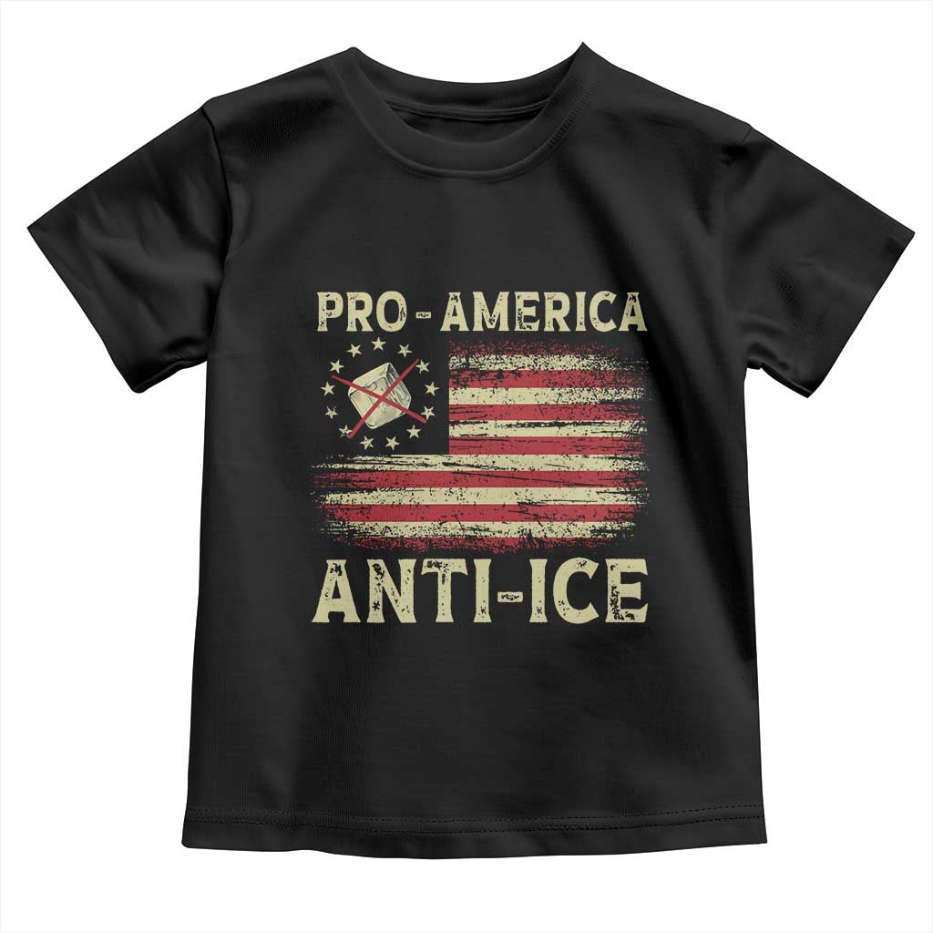 Pro American Anti Ice Toddler T Shirt Resist Protest Support Immigrants Refugee TS11 Black Print Your Wear