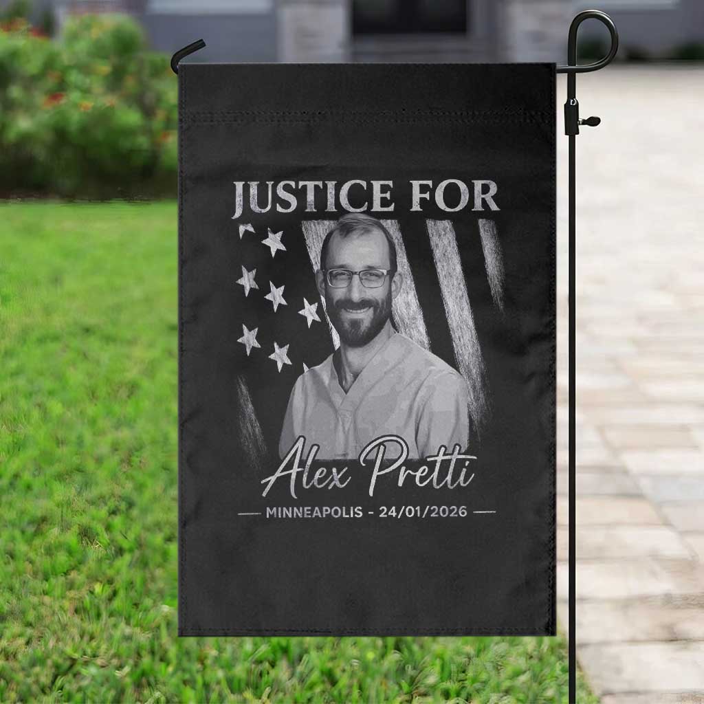 Justice For Alex Pretti Garden Flag Minneapolis Tribute 2026 Vintage American Flag TS11 Print Your Wear