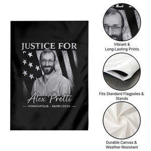 Justice For Alex Pretti Garden Flag Minneapolis Tribute 2026 Vintage American Flag TS11 Print Your Wear