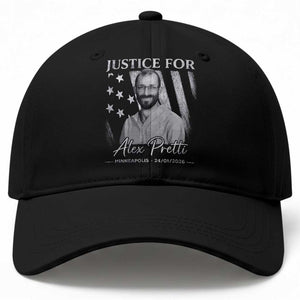 Justice For Alex Pretti Baseball Cap Minneapolis Tribute 2026 Vintage American Flag TS11 Print Your Wear