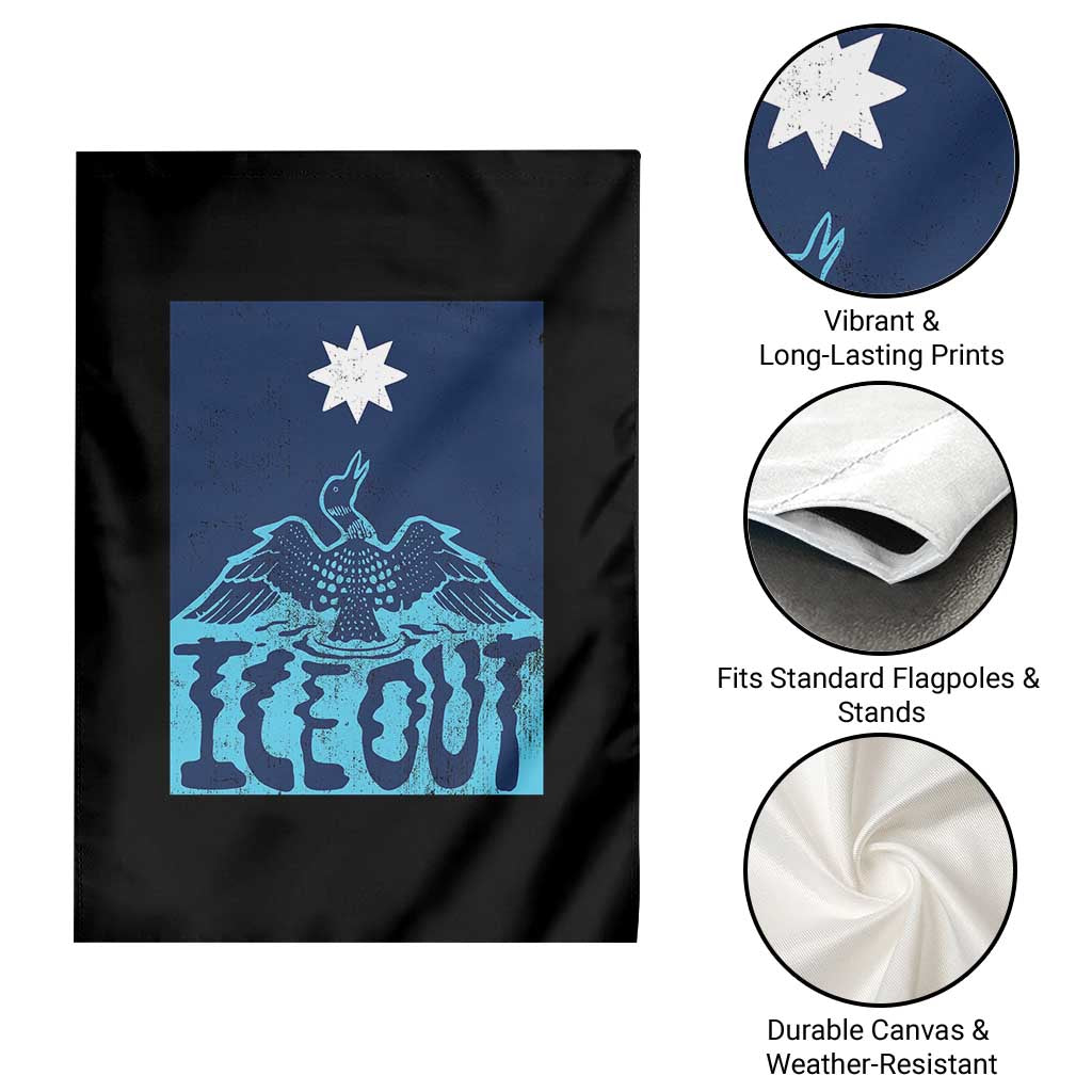Ice Out Minnesota Loon Garden Flag MN State Protest TS11 Print Your Wear