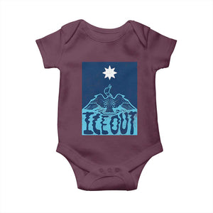Ice Out Minnesota Loon Baby Onesie MN State Protest TS11 Maroon Print Your Wear