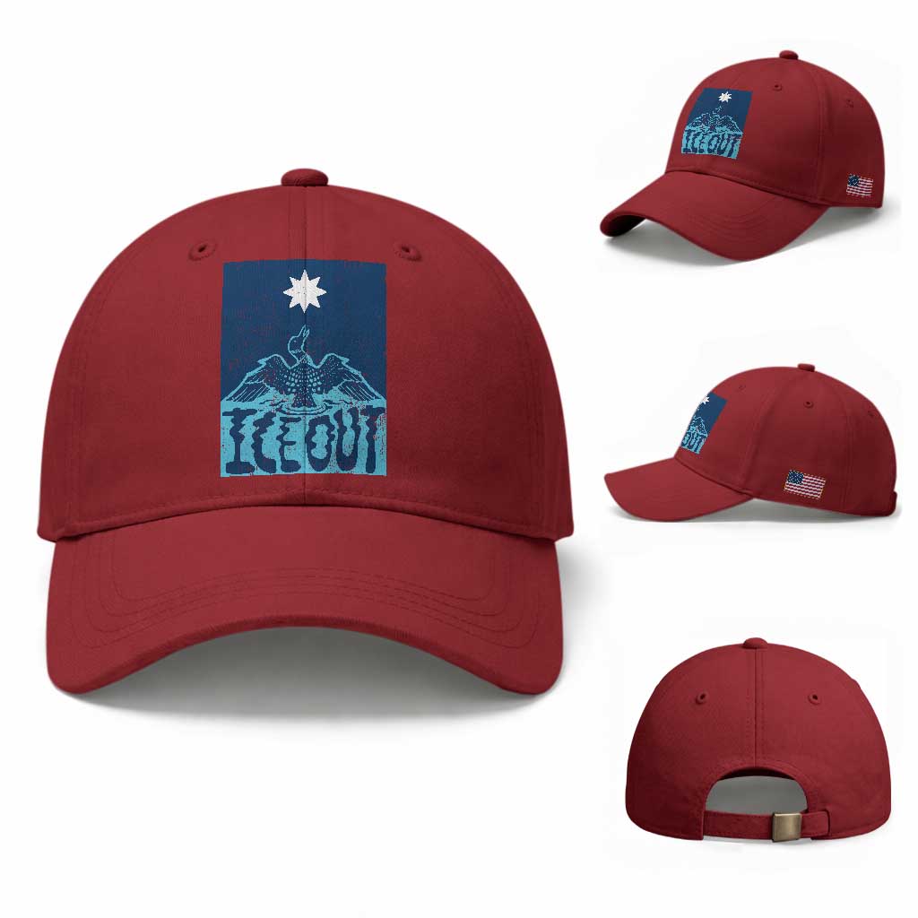 Ice Out Minnesota Loon Baseball Cap MN State Protest TS11 Baseball Cap Universal Fit Cherry Red Print Your Wear