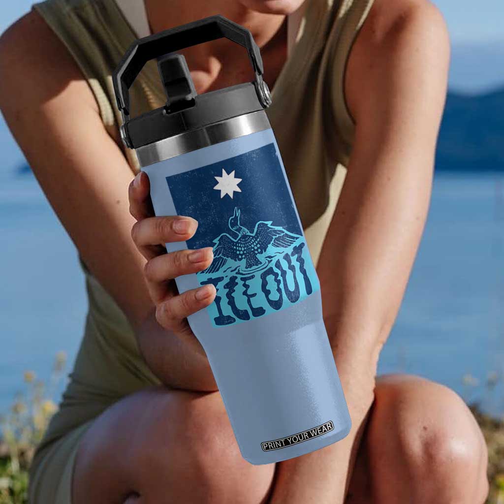 Ice Out Minnesota Loon Flip Straw Tumbler MN State Protest TS11 One Size: 30 oz Light Blue Print Your Wear