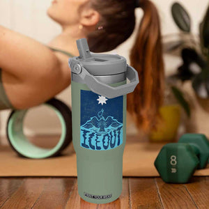 Ice Out Minnesota Loon Flip Straw Tumbler MN State Protest TS11 One Size: 30 oz Moss Green Print Your Wear