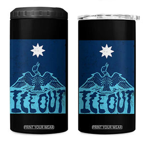 Ice Out Minnesota Loon 4 in 1 Can Cooler Tumbler MN State Protest TS11 One Size: 16 oz Black Print Your Wear