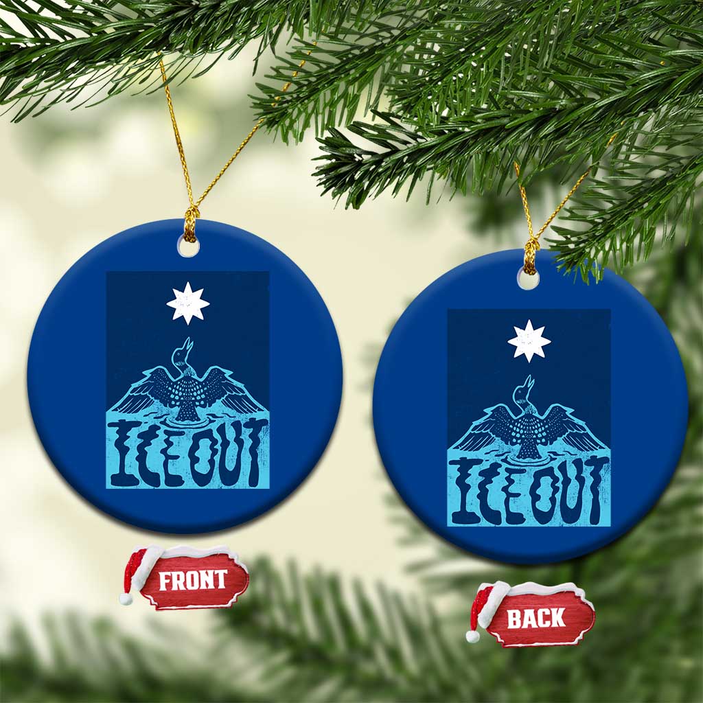 Ice Out Minnesota Loon Ceramic Ornament MN State Protest TS11 1pc Blue Print Your Wear