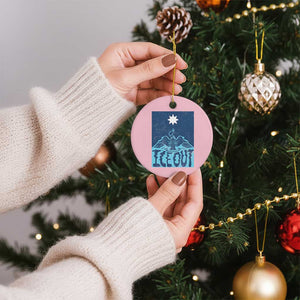 Ice Out Minnesota Loon Ceramic Ornament MN State Protest TS11 1pc Light Pink Print Your Wear
