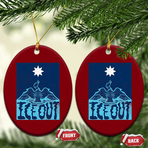 Ice Out Minnesota Loon Ceramic Ornament MN State Protest TS11 Print Your Wear