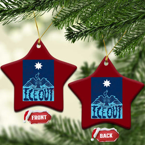 Ice Out Minnesota Loon Ceramic Ornament MN State Protest TS11 Print Your Wear