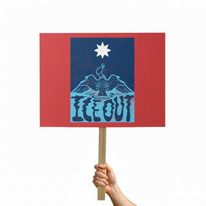 Ice Out Minnesota Loon Protest Sign MN State Protest TS11 Horizontal 18" × 24" Red Print Your Wear