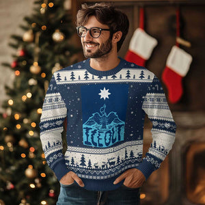 Ice Out Minnesota Loon Ugly Christmas Sweater MN State Protest TS11 Navy Beige Print Your Wear