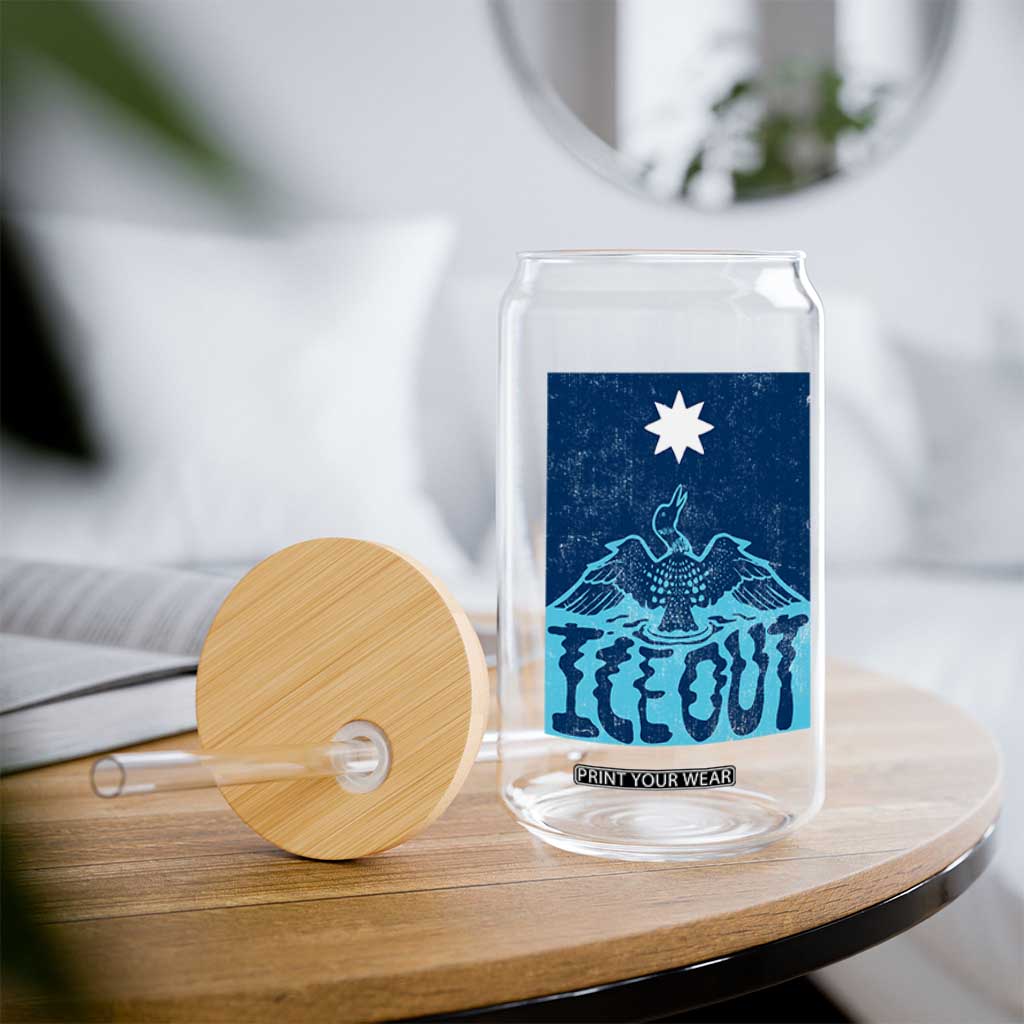 Ice Out Minnesota Loon Glass Can MN State Protest TS11 Print Your Wear
