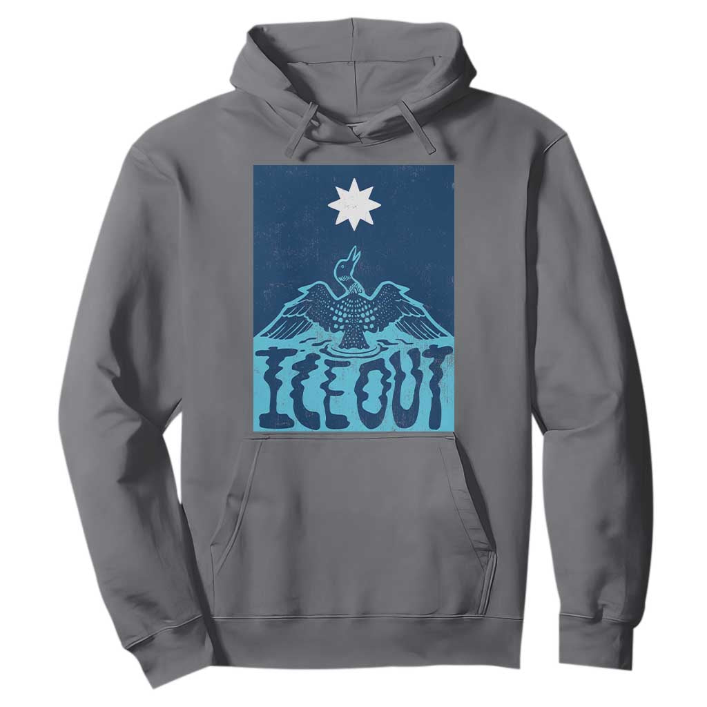 Ice Out Minnesota Loon Hoodie MN State Protest TS11 Charcoal Print Your Wear
