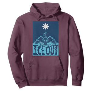 Ice Out Minnesota Loon Hoodie MN State Protest TS11 Maroon Print Your Wear