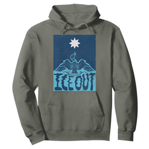 Ice Out Minnesota Loon Hoodie MN State Protest TS11 Military Green Print Your Wear