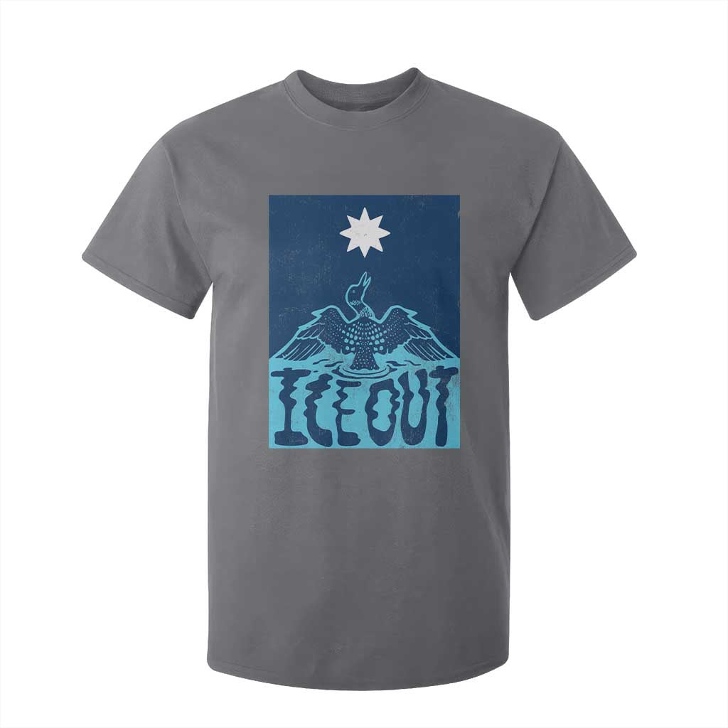 Ice Out Minnesota Loon T Shirt For Kid MN State Protest TS11 Charcoal Print Your Wear