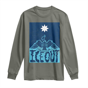 Ice Out Minnesota Loon Long Sleeve Shirt MN State Protest TS11 Military Green Print Your Wear
