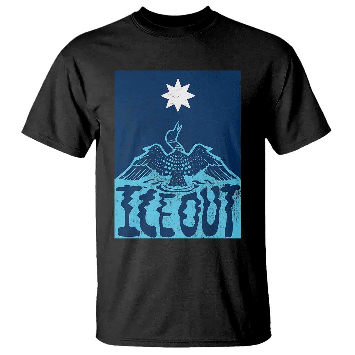 Ice Out Minnesota Loon T Shirt MN State Protest TS11 Black Print Your Wear